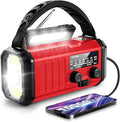 Emergency Crank Radio10000mAh/37000mWh AM/FM/NOAA Weather Radio, Solar/Hand Crank/USB Charging, LED Flashlight and Cell Phone Charger for Valentines Day Gifts Outdoor, Camping & Home Emergencies