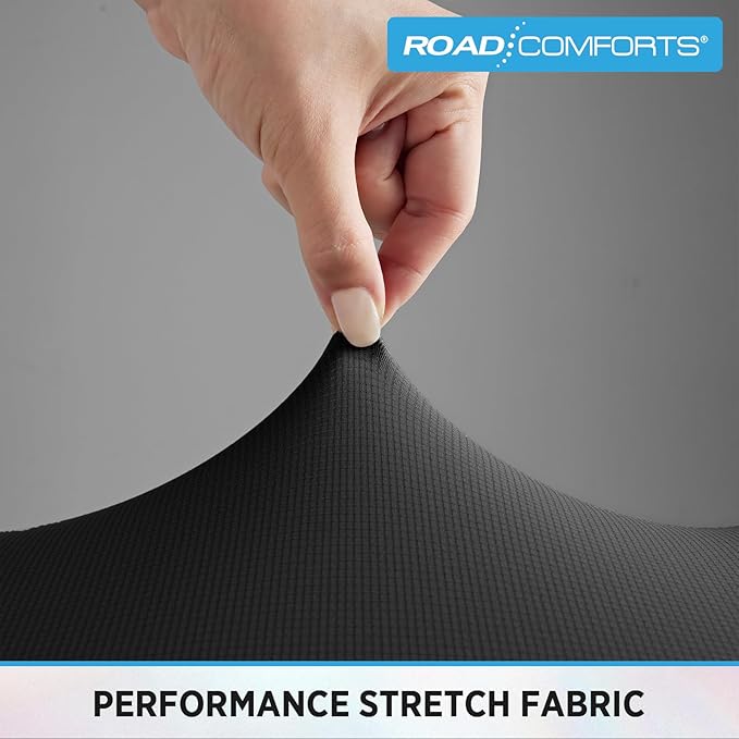 Road Comforts Premium Memory Foam Seat Cushion – Office Chair Cushion, Car Seat Cushion – Chair Cushions for Back & Sciatica Pain Relief – Seat Cushions for Office & Desk (Black)