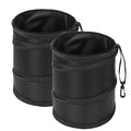 Ginsco 2Packs 2 Gallons New Leakproof Car Trash Can, Compact Trash Can Pop-up Collapsible Hanging Car Trash Bin with Hook and Loop, Waterproof PEVA Liner Open-Top Garbage Can for Cars Home Office
