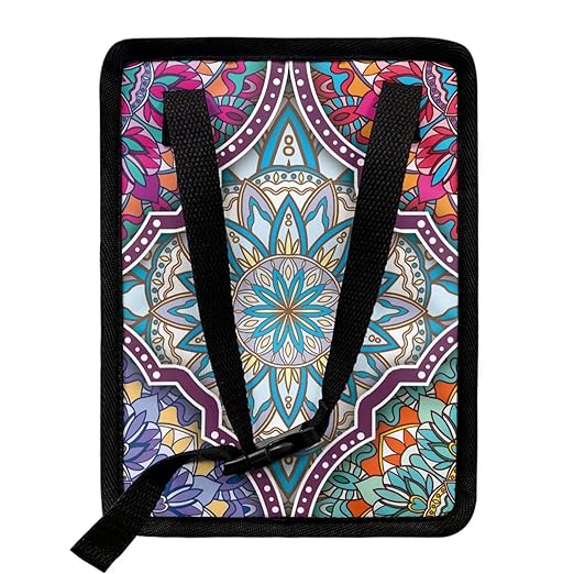 Boho Mandala Car Trash Can Leak-Proof Auto Trash Bin Portable Auto Garbage Bag Large Capacity Trashcan Storage Bag Multipurpose Car Organizer Hanging