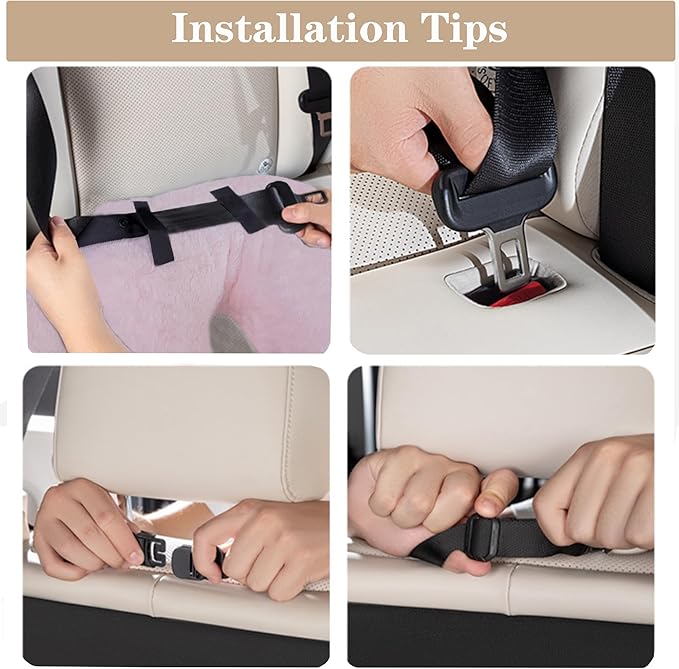 Kids Travel Pillow Car Pillow, Travel Pillow with Lining, Neck and Head Support Cushion for Kids and Adults, Perfect for Long Distance Travel, Car Seats, Airplanes, and Road Trips (Grey)