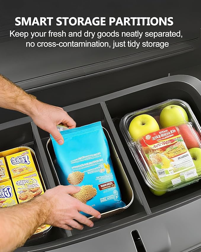 2PCS Front Trunk Partition for Tesla Model Y Juniper 2025 2026 Frunk Partition Tpe Front Trunk Organizer Dividers Model Y Accessories for Supermarket Daily Travel Goods Storage Separation