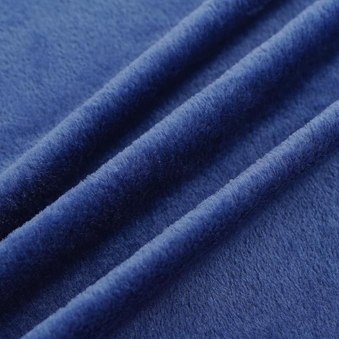 Travel Blanket Pillow, Soft Airplane Blanket 2-in-1, Travel Blanket Airplane Compact with Bag, Travel Essentials Accessories for Plane and Car,60x80 Navy