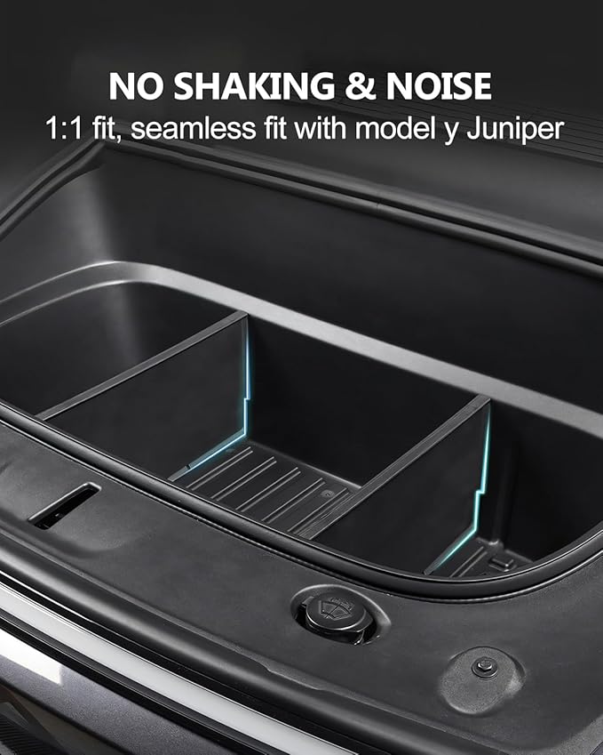 2PCS Front Trunk Partition for Tesla Model Y Juniper 2025 2026 Frunk Partition Tpe Front Trunk Organizer Dividers Model Y Accessories for Supermarket Daily Travel Goods Storage Separation