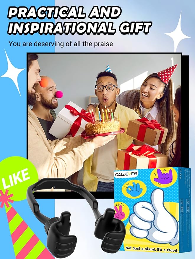 Valentines Day Gifts for Kids Teens Boys Him Men Ideas: Thumbs Up Lazy Phone Stand Cell Phone Holder Gifts for Girls Teenage Daughter Son Her Women Wife Adults Funny Cool Gadgets Stocking Stuffers