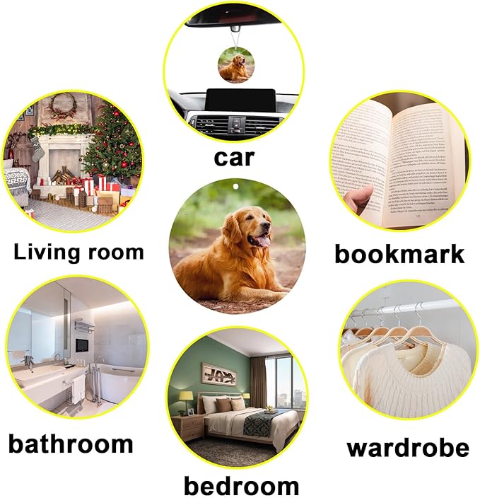 100 pcs sublimation air fresheners blanks Sublimation Blanks Products DIY Air Freshener for Car and Home Hanging Decoration Sublimation car freshener blanks (round))