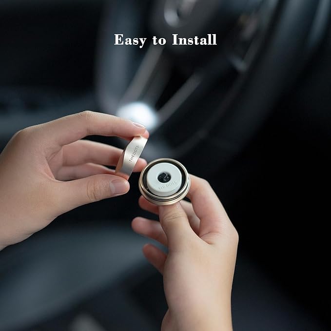 THEDOTS 8 Pack Car Vent Clip Refills, Moroccan Mint Tea Scent, Natural Solid Scent Discs, Fresh Interior Perfume Replacement (Clip Not Included)