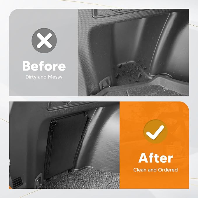 Powerty Upgrade Subaru Forester Trunk Organizer Pocket, Cargo Organizer Multifunction Backpack Car Trunk Side Pocket Trunk Storage for Forester 2019-2024 1Pcs