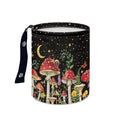 Mushroom Starry Sky Collapsible Floral Trash Can - Accessories for Cars, Camping & Family Gatherings, Easy to Clean