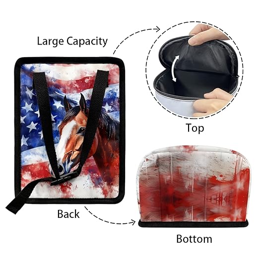 1.2 Gallons Car Trash Bag Hanging, American Flag Car Garbage Bags, Adjustable Hanging for Tail of Console/Back of Seats, Odor-Free with Zipper Leak-Proof Lid Design, Mini Size for Convenience