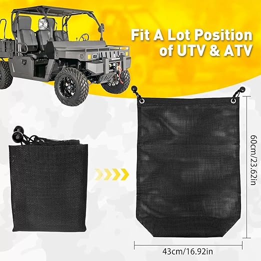 Universal UTV Trash Bag, Car Trash Bag, Organizer for Rock Crawler, Mud Truck, Golf Cart, Boat, Golf Cart - Durable Off-Road Storage Solution for Road Trips, Compatible with Most Vehicles (1)