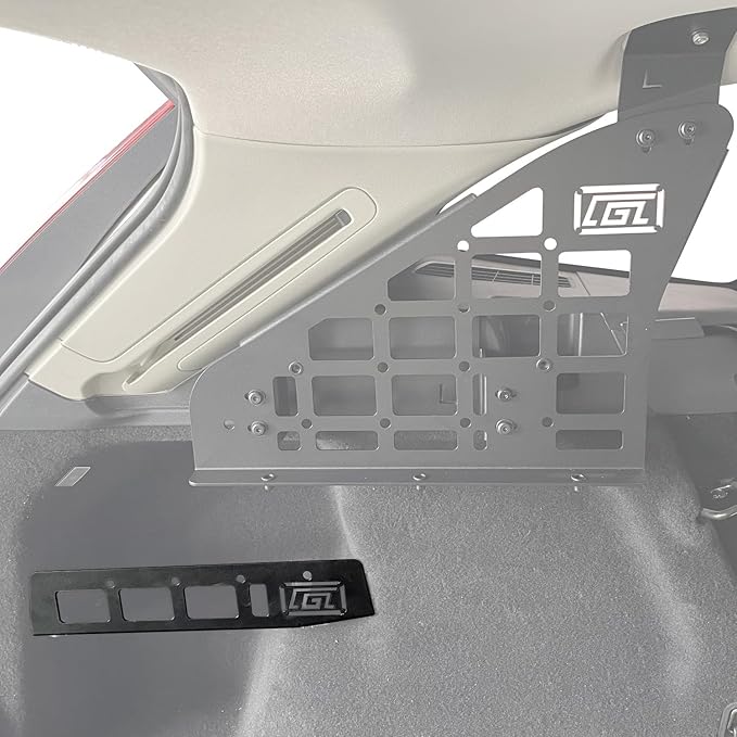 HIGH FLYING Car Accessories for Volvo XC60 2018-2025 Modular System Molle Panels Storage Trunk Shelf Luggage Storage Carrier Trunk Organizer Aluminum Alloy (Driver Side Storage Box)