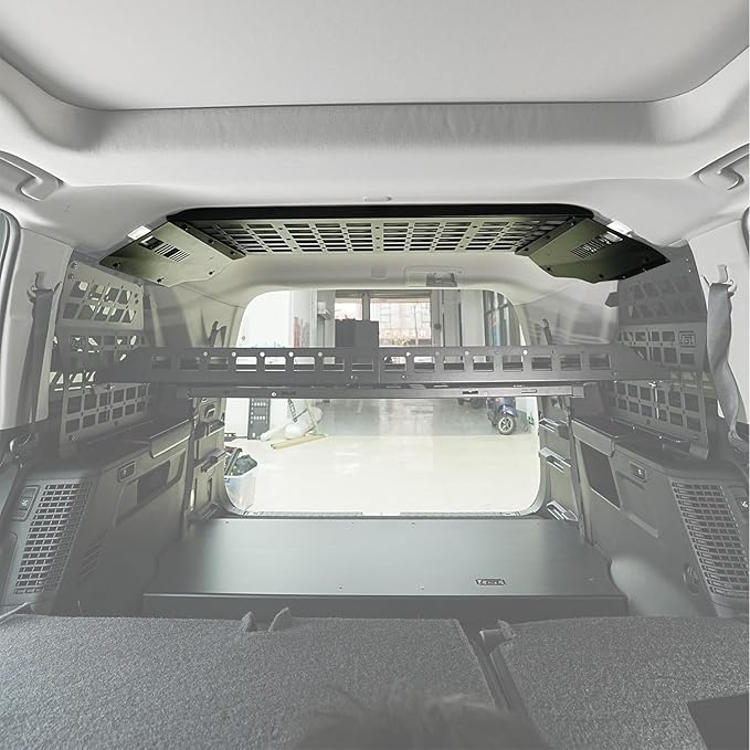 HIGH FLYING Car Accessories for Toyota Sequoia 2023 2024 2025 Modular System Storage Molle Panels Trunk Shelf Storage Trunk Organizer Aluminum Alloy (Roof Panel Shelf)