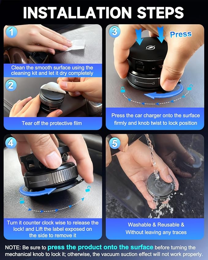 for MagSafe Car Mount Charger, 15W Fast Charging Magnetic Wireless Car Charger, Vacuum Magnetic Phone Holder [120LBS Ultra Suction Cup & 3000gf Magnet ] 780° Dashboard Car Bracket for iPhone & Android