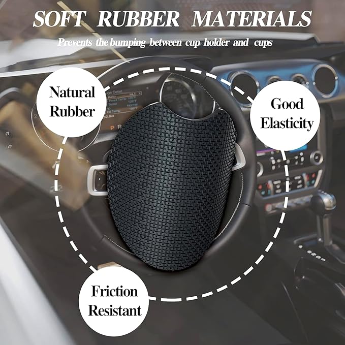 Car Coasters for Cup Holders,2 Pack Tree of Life Car Cup Holder Coasters,2.75" Universal Size Anti Slip Rubber Mat,Automotive Cup Holder Decal Decor Accessories,Good Luck Gifts for Women,Men