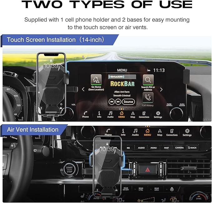 Car Phone Holder for 2022-2025 Nissan Pathfinder Accessories,Adjustable Pathfinder Phone Mount for 14.5-inch Screen,Hands-Free Ultra Stable Phone Stand