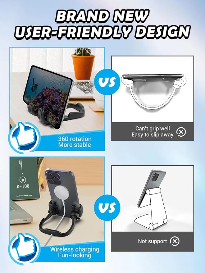 Valentines Day Gifts for Kids Teens Boys Him Men Ideas: Thumbs Up Lazy Phone Stand Cell Phone Holder Gifts for Girls Teenage Daughter Son Her Women Wife Adults Funny Cool Gadgets Stocking Stuffers