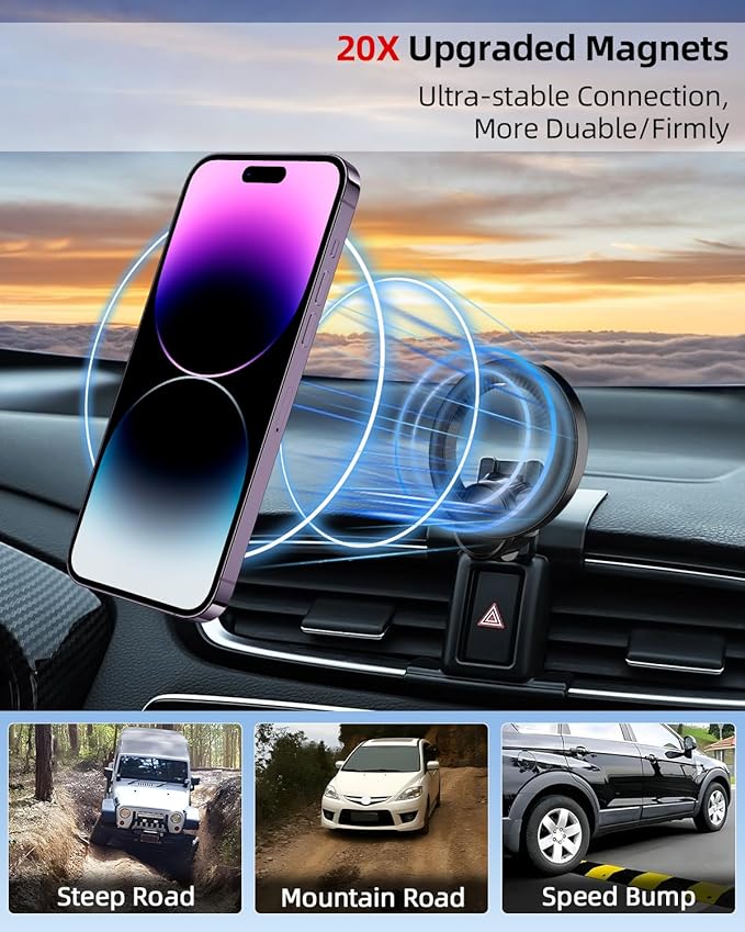 PZK Car Phone Mount for Honda CRV CR-V 2017 2018 2019-2020 2021 2022 Accessories 5th Gen CRV Custom Air Vent Car Phone Holder Magnetic Hands Free 360° Rotation Phone Automobile Cradles