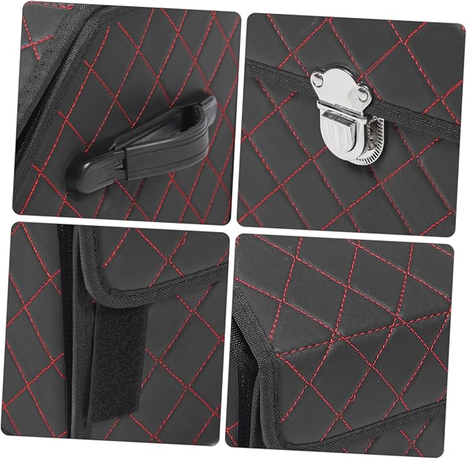 Leather Car Trunk Storage Box Foldable Trunk Organizer Small Storage Box for Car Organizer Suv Cargo