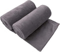 JML Microfiber Bath Towel 2 Pack(30" x 60"), Oversized Thick Towels, Soft, Super Absorbent and Fast Drying, No Fading Multipurpose Use for Sports, Travel, Fitness, Yoga, 30 in 60 in, Grey Count