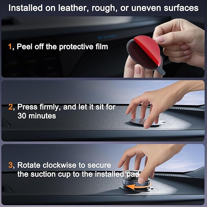 Magnetic Phone Mount, Car Phone Holder for MagSafe, Enhanced Vacuum Suction Cup, 360° Adjustable, Strong N52 Magnets, Zinc Alloy, Cell Phone Accessories for iPhone 17 16 15 14 13 Series, and Android