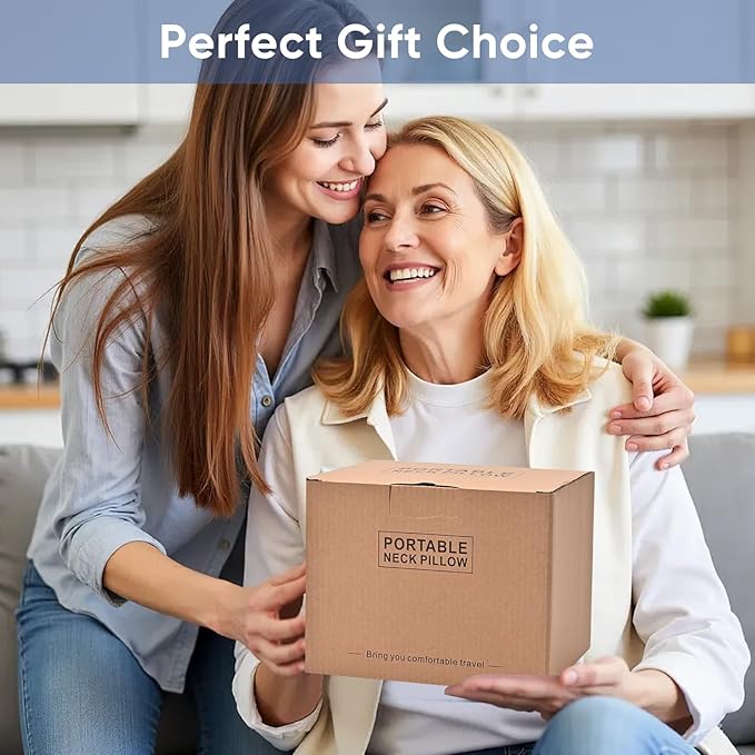 Travel Neck Pillow for Airplanes - 100% Memory Foam, 360° Head Support, Breathable & Removable and Washable, Compact for Travel, Car & Flights - Grey