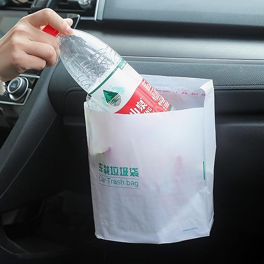 Foldable Car Trash Can, Hanging Waterproof Leakproof Car Trash Bin, with 40Pcs Trash Bags, Large Capacity Car Storage Bag, Travel Trash Bin for The Back/Front/Console, Multipurpose Car Garbage Bag