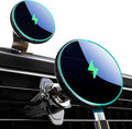 MOKPR for Magnetic Car Mount Charger-15W Wireless Car Charger-Magnetic Car Phone Holder for Dash Air Vent-LED RGB HandsFree Car Mount Fast Car Charger for iPhone 14/13/12 Series Carbon Fiber