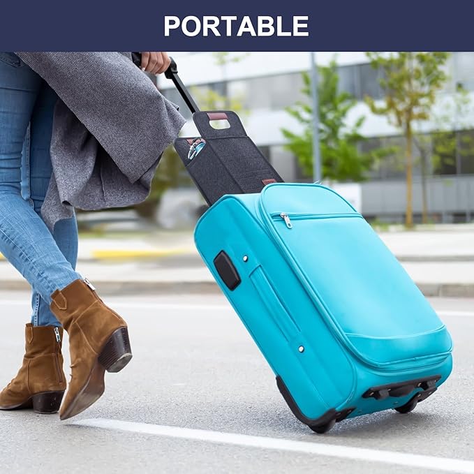 Portable Drink Holder - Foldable Travel Carrier with Reusable Insulated Cofee Cup, 2 Cup Holder, Free Your Hands