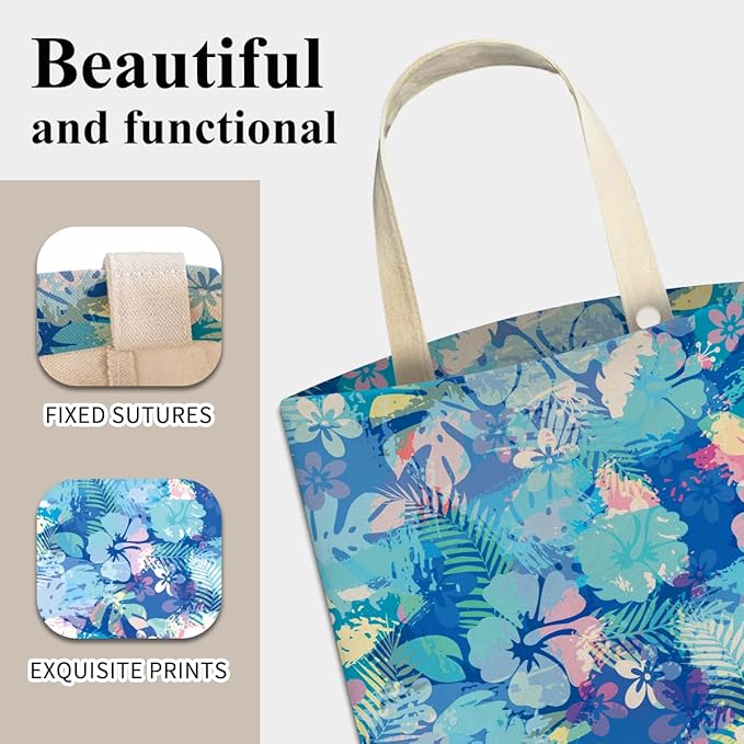 Car Trash Can, Cute Car Trash Bag, Hanging Car Organizer and Storage Bag, Trash Bin for Car Accessories, Vehicle, Travelling, Camping Tropical Hawaiian flowers