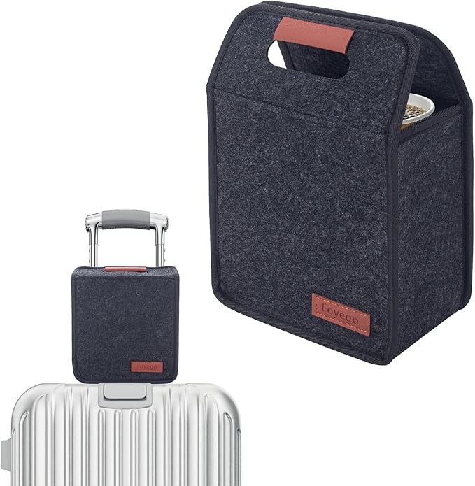 Portable Drink Holder - Foldable Travel Carrier with Reusable Insulated Cofee Cup, 2 Cup Holder, Free Your Hands