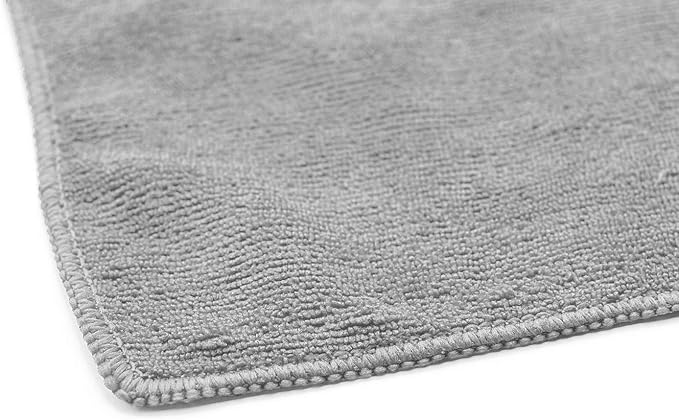 The Rag Company - Car Wash Towel - Professional Microfiber Auto Detailing and Drying Towels, Lint-Free, Streak-Free, Great for General Cleaning, 320gsm - 16in x 27in - Red + Grey + Black (Pack of 6)