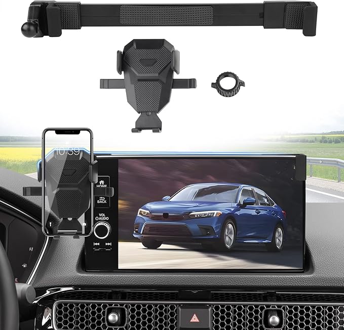 Car Phone Holder for Honda Civic 2022-2025/Acura Integra 2023-2025 Accessories,Adjustable GPS Civic Cell Phone Mount,Hands Free Ultra Stable Phone Stand for All Phones【Only for 9" Screen】