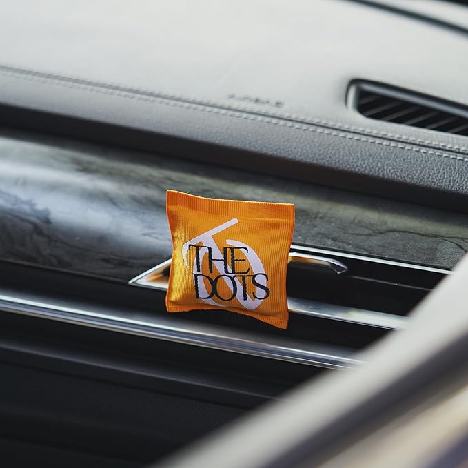 THEDOTS Air Vent Clip, Sicilian Orange, Luxury Fabric Car Fresheners, Odor Eliminator, Aesthetic Car Interior Decor Gift