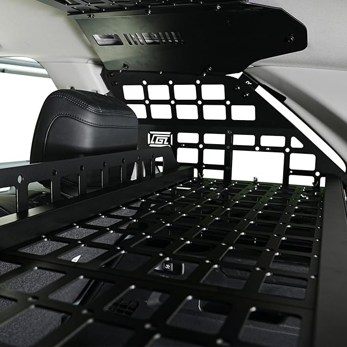 HIGH FLYING Car Accessories for Toyota Sequoia 2023 2024 2025 Modular System Storage Molle Panels Trunk Shelf Storage Trunk Organizer Aluminum Alloy (Side Panel+Trunk Shelf)