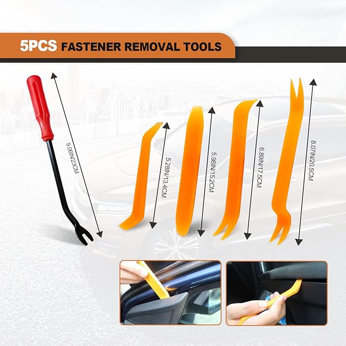 635PCS Auto Fasteners Car Push Retainer Clips Nylon Bumper Fender Rivets, 16 Most Popular Sizes with 10 Cable Ties Fasteners and Fasteners Remover Compatible with Toyota GM Ford Honda Acura Chrysler