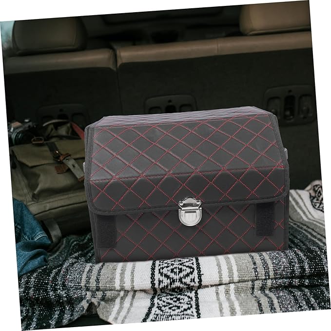 Leather Car Trunk Storage Box Foldable Trunk Organizer Small Storage Box for Car Organizer Suv Cargo