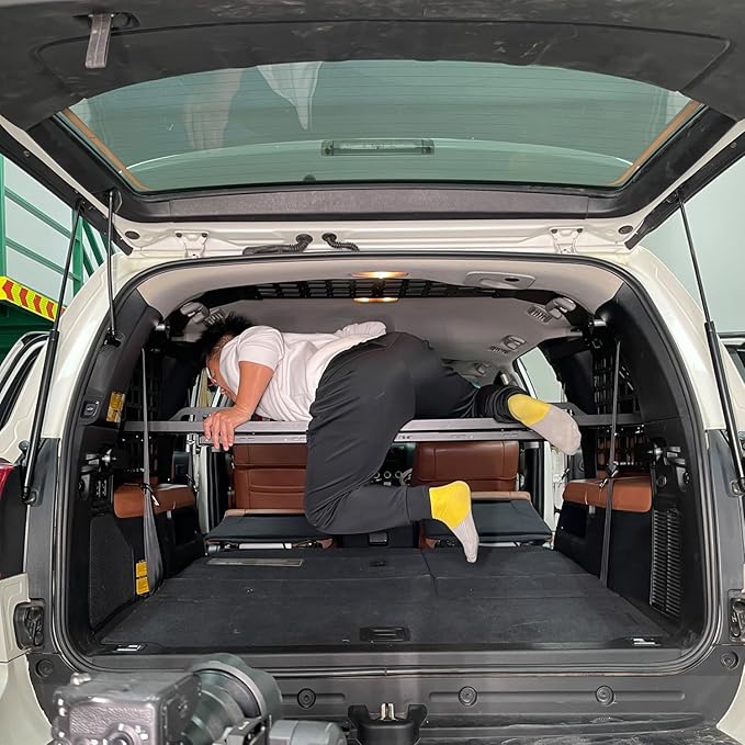 HIGH FLYING for Toyota Sequoia 2008-2022 Car Accessories Modular Storage Molle Panels System Trunk Shelf Luggage Storage Carrier Trunk Organizer Aluminum Alloy (Trunk Shelf)