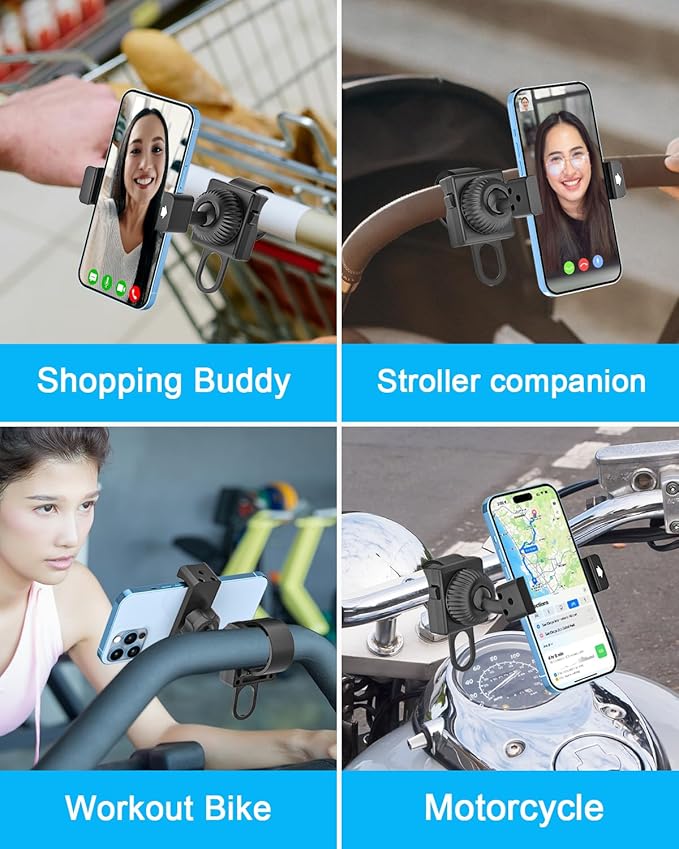 woleyi Car Steering Wheel Phone Holder - [Thick Cases Friendly] 360° Rotatable Phone Holders for Your Car Mount Automobile Hands Free Cradle for iPhone Air 17 16 15 14 13 Pro Max, Galaxy, 4-7" Phones