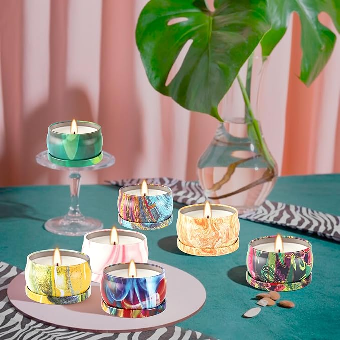 Scented Candles Gifts Set 24 Pack Soy Wax Travel Tin Jar Candles for Home 2.5 OZ jar Candles for Mom for Christmas, Birthday, Thanksgiving, Mother's Day