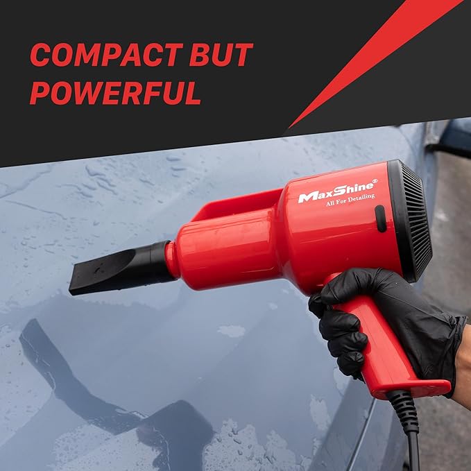 Maxshine Portable Car Dryer Air Blower with 2 Nozzles | Compact Handheld Power Blower for Car Drying, Cleaning, Detailing, Waxing & Coating | Ideal for Cars, Boats, Motorcycles, RVs & Home Use