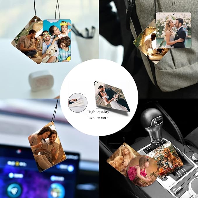 Custom Air Freshener for Car Custom Car Air Fresheners with Pictures, Car Accessories for Men, Boyfriends, Family, Gifts