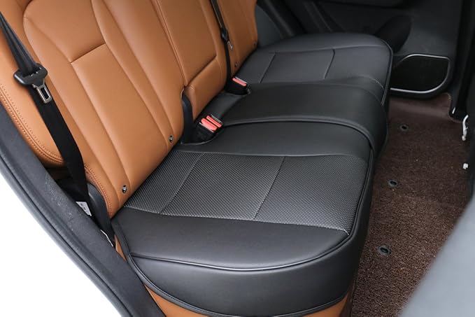 1 Pack Scalable (124-140cm) Back Seat Cover Car Seat Cover Seat Protector Rear Seat Bottom Cover Fits 90% of car - for Seat Bottom Only (Black - Rear seat)