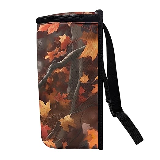 Camo Deer Car Trash Can American Flag Trash Bin with Zip Closure Hanging Vehicles Boat Camping Picnic Storage Organizer Bag Automotive Accessories