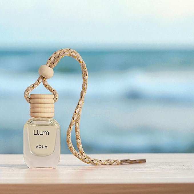 Aqua Hanging Air Freshener for Car, Home | with AC Vent Clip |10ml, 0.34 fl.oz |Luxury, Organic, Toxin-Free, Alcohol-Free Perfume |Interior Accessory for fresh Aroma|Long Lasting Fragrance