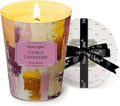 HomeLights Citrus Lavender Scented Candles | 6.7oz Soy Candles Scandinavian Minimalist Design Large Candle Jars | Ideal Candle Gifts for Events, Home Decor Stress, Relief & Relaxation