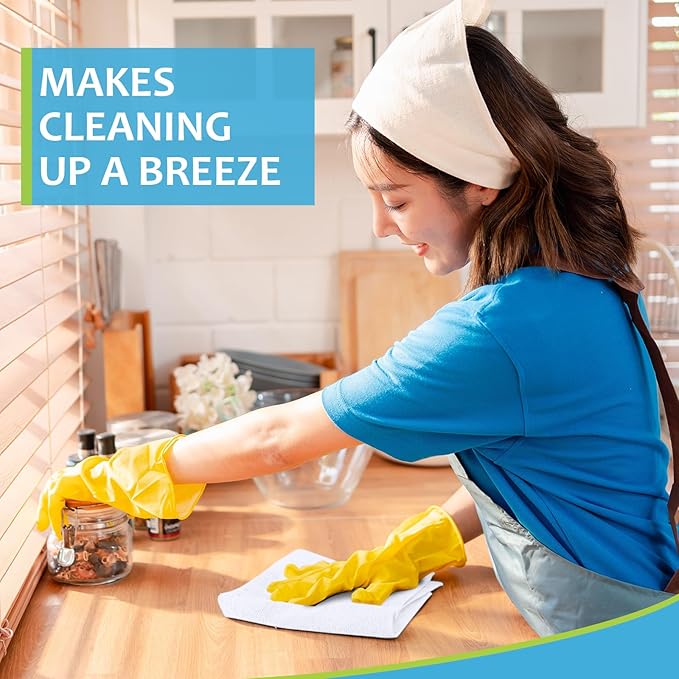 Nuenen Microfiber Cleaning Cloths for Cars 16 x 16 Inch Ultra Absorbent Car Towels Drying Reusable Cleaning Supplies House Kitchen Window Microfiber Towel(White,60 Pcs)