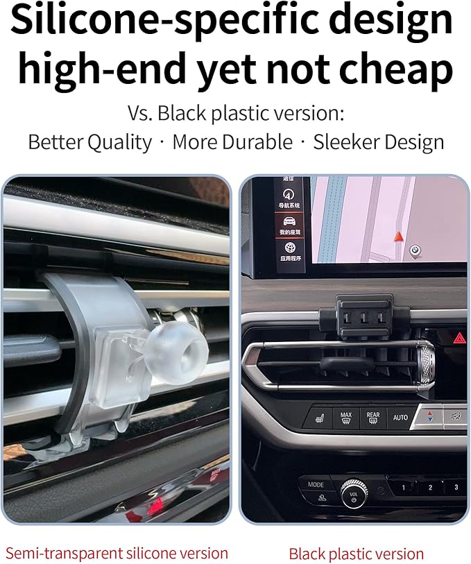 Car Phone Holder for BMW 3 Series 2019-2025 4 Series/i4 2021-2024 2 Series 2022-2024 Accessories, 360° Rotation Phone Mount Compatible with MagSafe