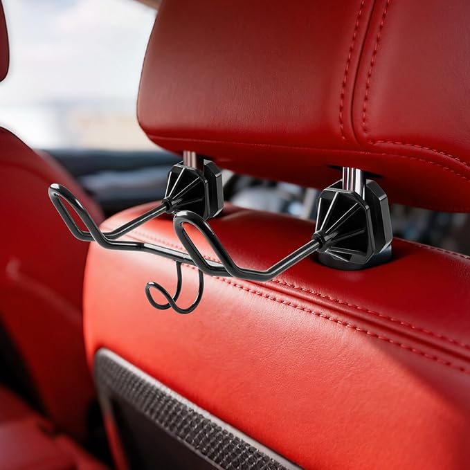 1 PCS Triple Hook Hard Hat Holder for Truck Seat Heavy Duty Metal Hard Hat Accessories Holder for Truck SUV Car Seat to Keep Helmet Safety Vest Bag Caps Car, Seat Back Hanger for Men Women