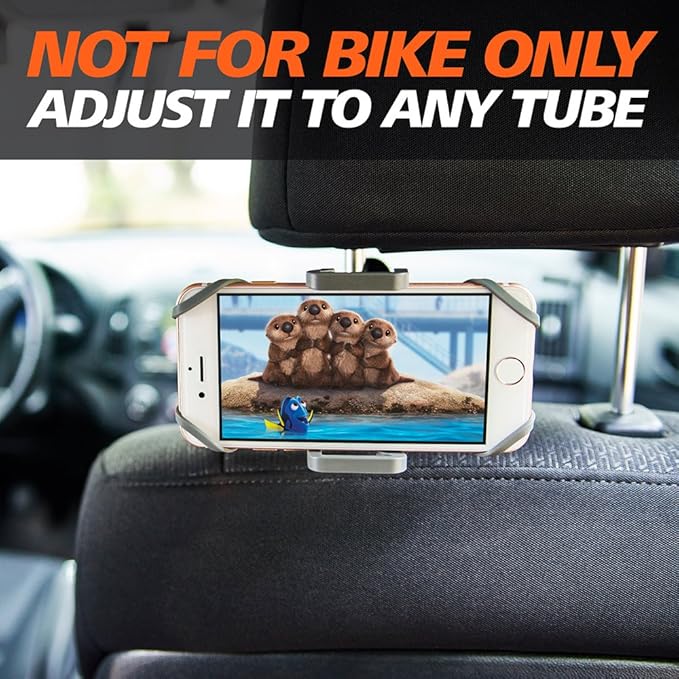 Bike & Motorcycle Phone Mount - For iPhone 16 (15, Xr, SE, Max/Plus), Galaxy S22 or any Cell Phone - Universal ATV, Mountain & Road Bicycle Handlebar Holder. +100 to Safeness & Comfort